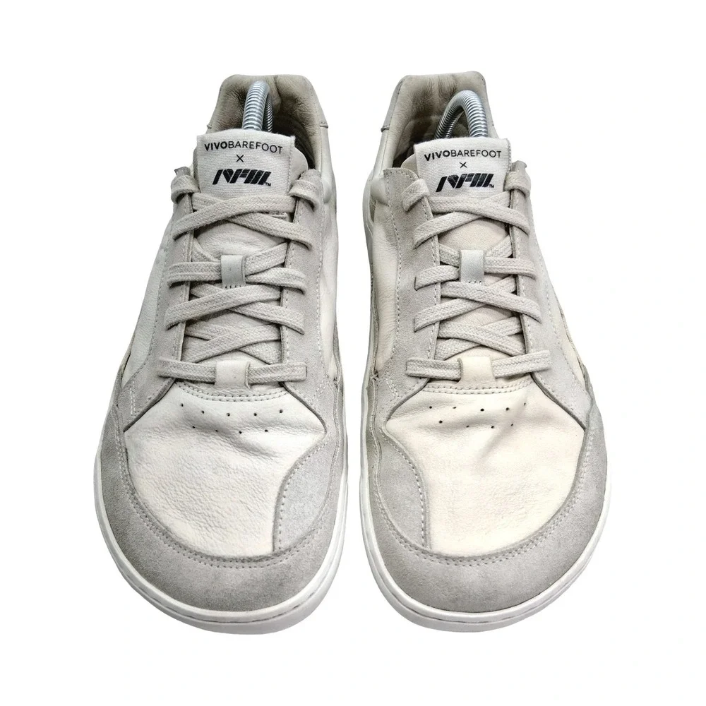 Vivobarefoot Shoes Mens Size 9 White Leather Low Top Barefoot Casual Sneakers